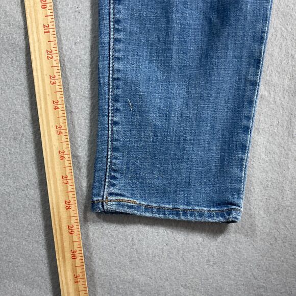 Levi's Jeans Womens 24W Plus 711 Skinny Denim Distressed Mid‎ Rise Dark Wash NWT - Picture 3 of 12